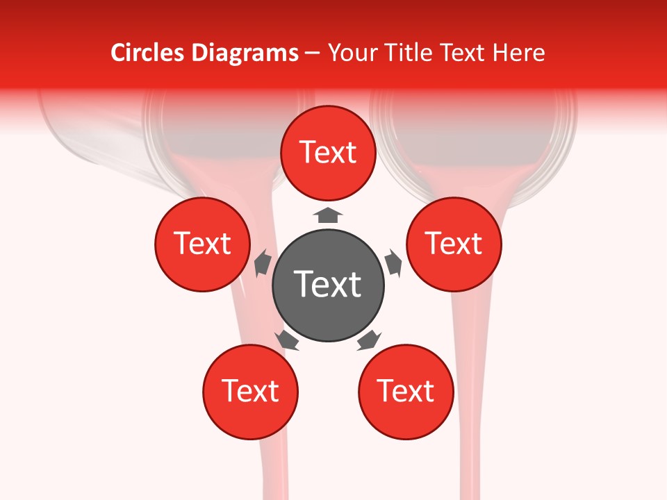 Pouring Drop Front View PowerPoint Template