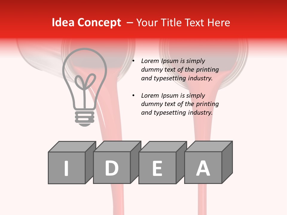 Pouring Drop Front View PowerPoint Template