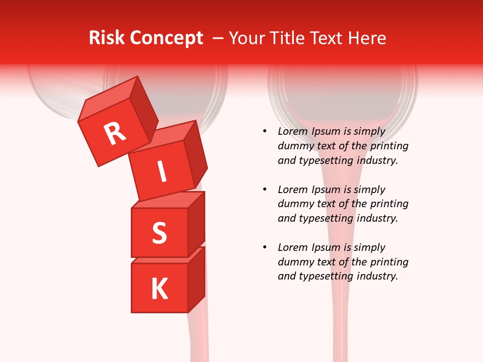 Pouring Drop Front View PowerPoint Template