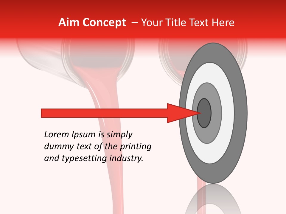Pouring Drop Front View PowerPoint Template