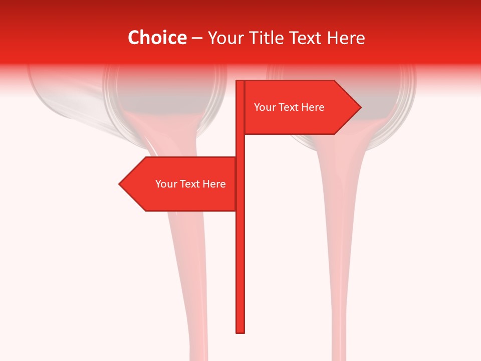 Pouring Drop Front View PowerPoint Template