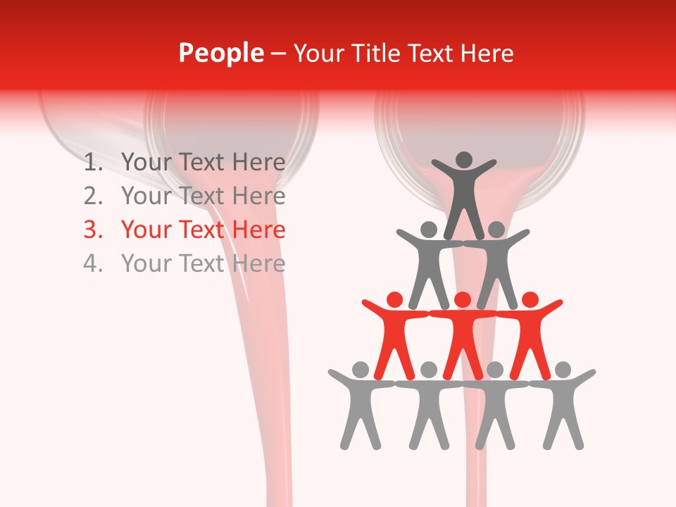 Pouring Drop Front View PowerPoint Template