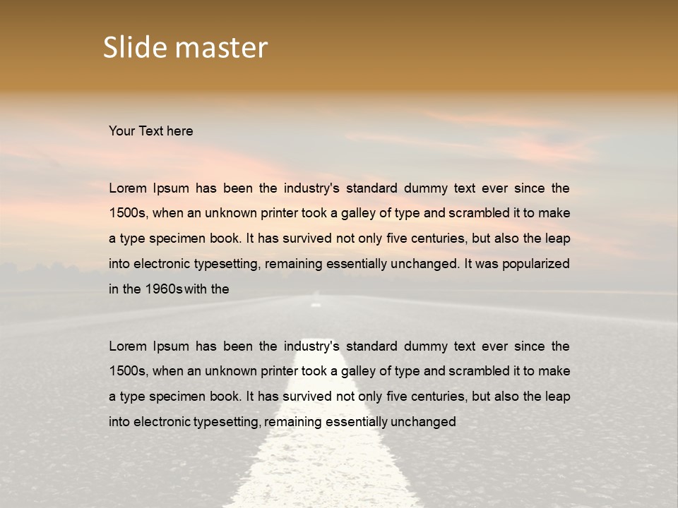 Colour Colorful Route PowerPoint Template