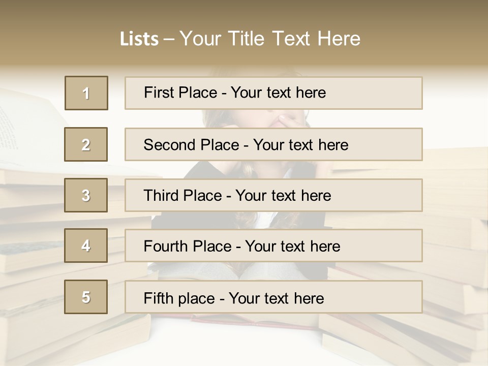 Beautiful Study Portrait PowerPoint Template