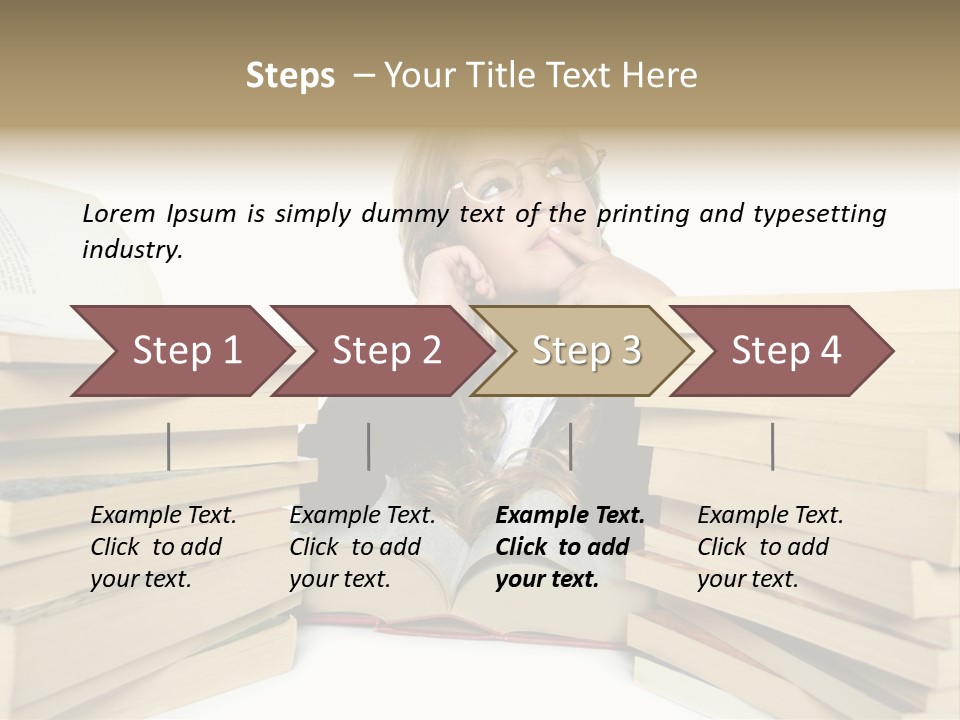 Beautiful Study Portrait PowerPoint Template