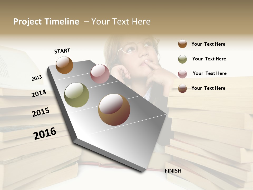 Beautiful Study Portrait PowerPoint Template