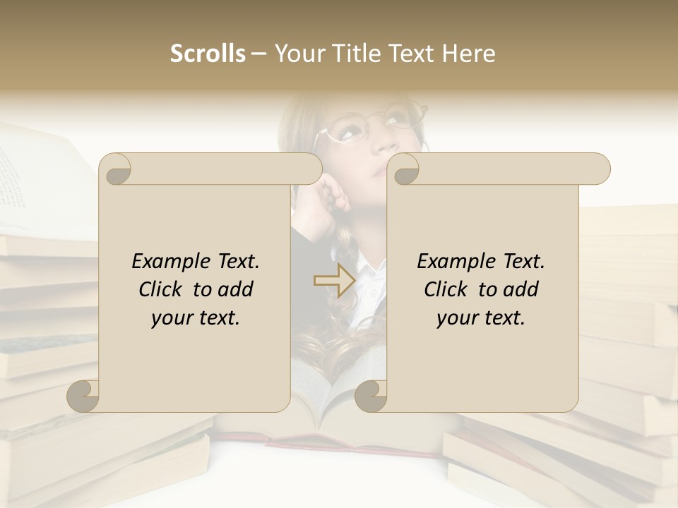 Beautiful Study Portrait PowerPoint Template