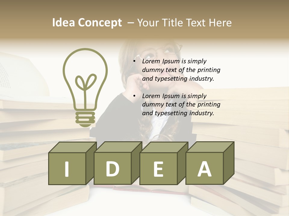 Beautiful Study Portrait PowerPoint Template