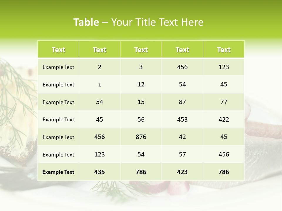 Green Hale Fillet PowerPoint Template
