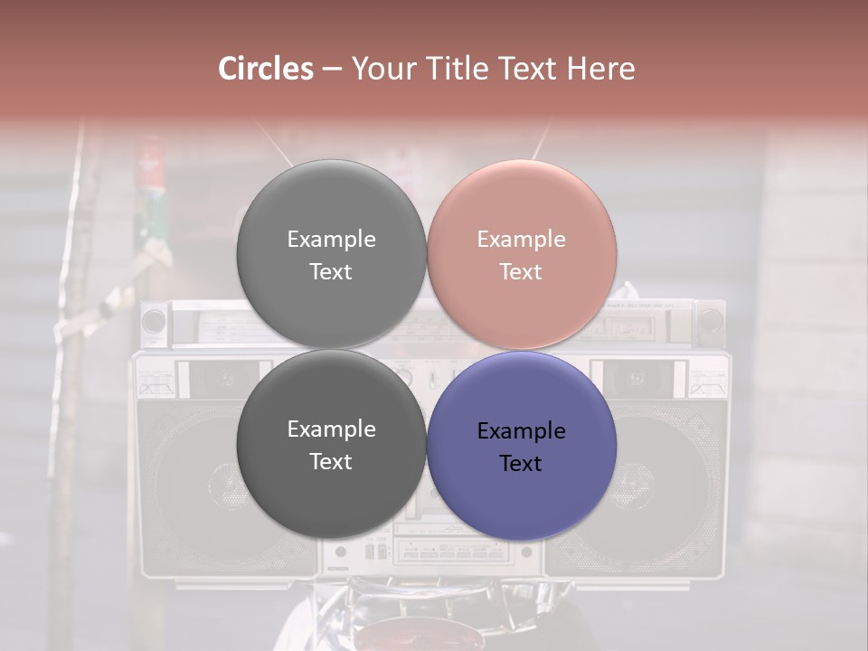 Dance Music Boombox Cool PowerPoint Template