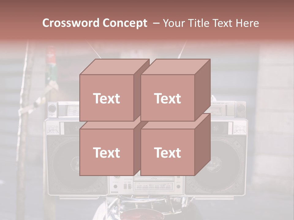 Dance Music Boombox Cool PowerPoint Template