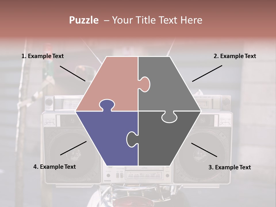 Dance Music Boombox Cool PowerPoint Template