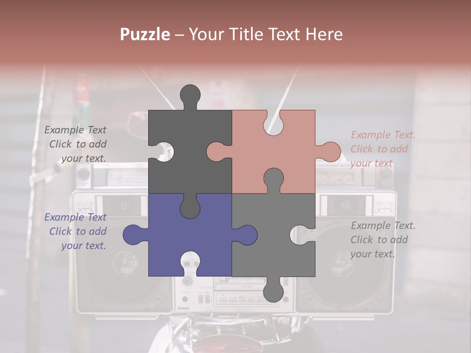 Dance Music Boombox Cool PowerPoint Template