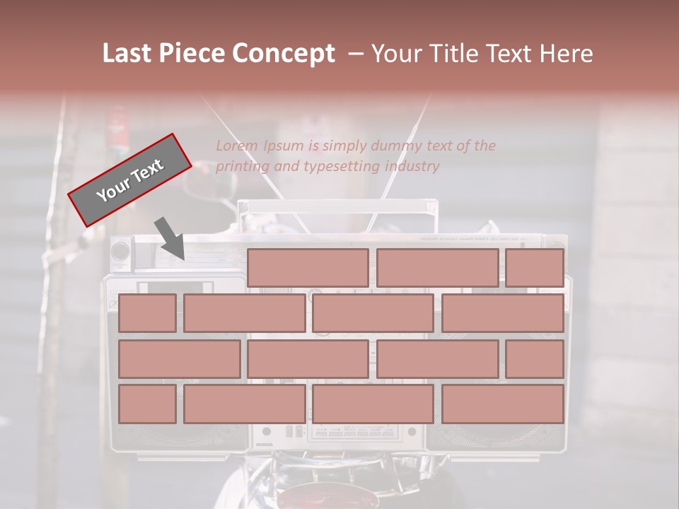 Dance Music Boombox Cool PowerPoint Template