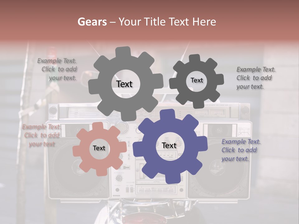 Dance Music Boombox Cool PowerPoint Template