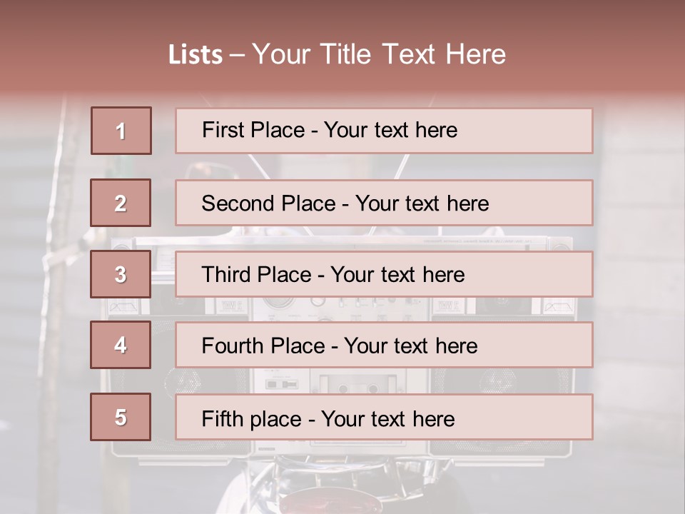 Dance Music Boombox Cool PowerPoint Template
