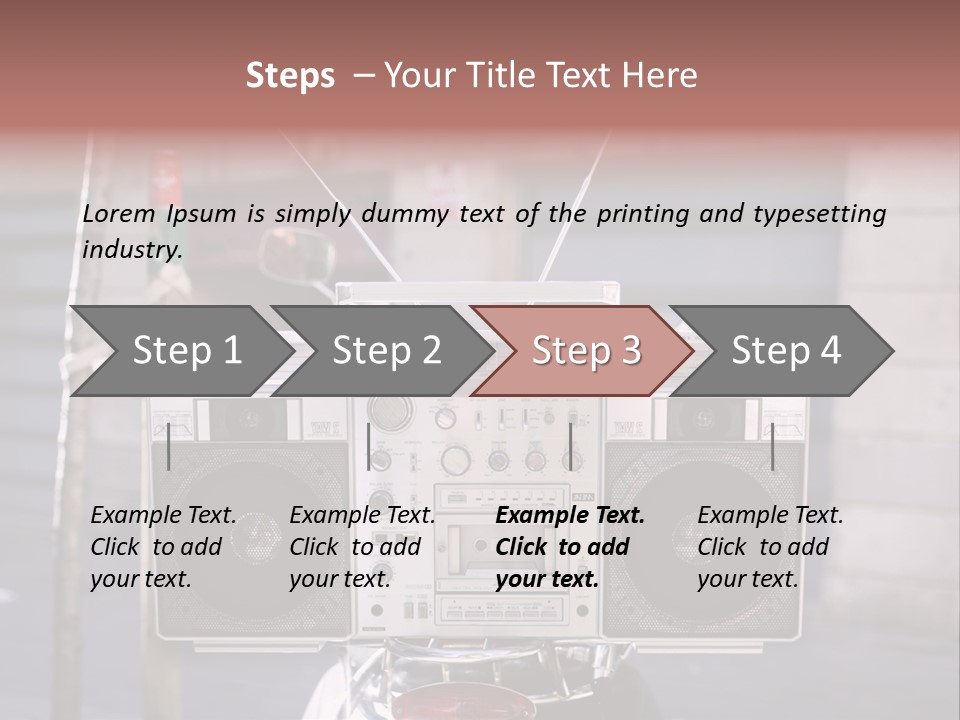 Dance Music Boombox Cool PowerPoint Template