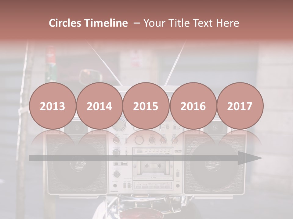 Dance Music Boombox Cool PowerPoint Template