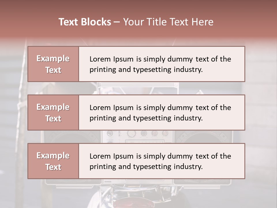 Dance Music Boombox Cool PowerPoint Template