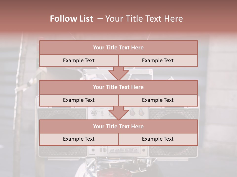 Dance Music Boombox Cool PowerPoint Template