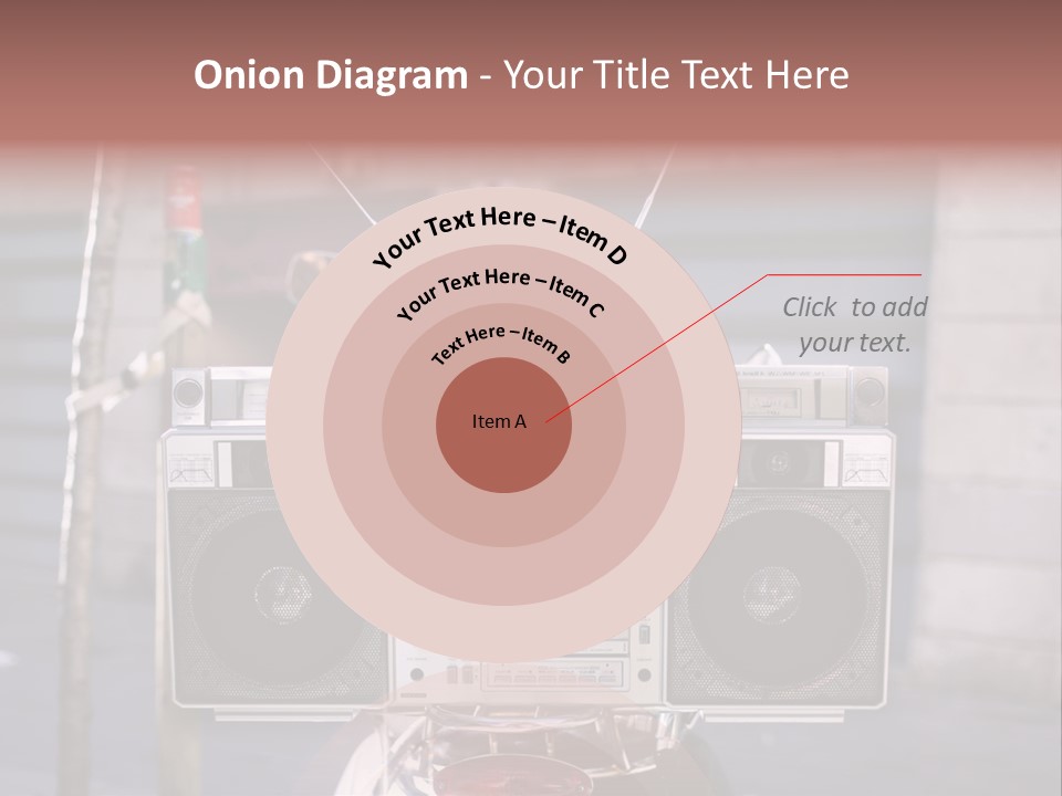 Dance Music Boombox Cool PowerPoint Template
