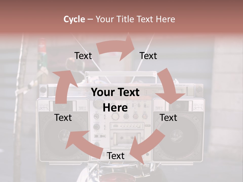 Dance Music Boombox Cool PowerPoint Template