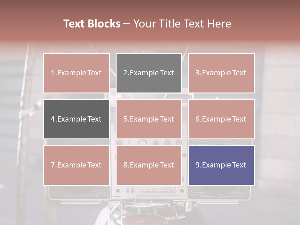 Dance Music Boombox Cool PowerPoint Template