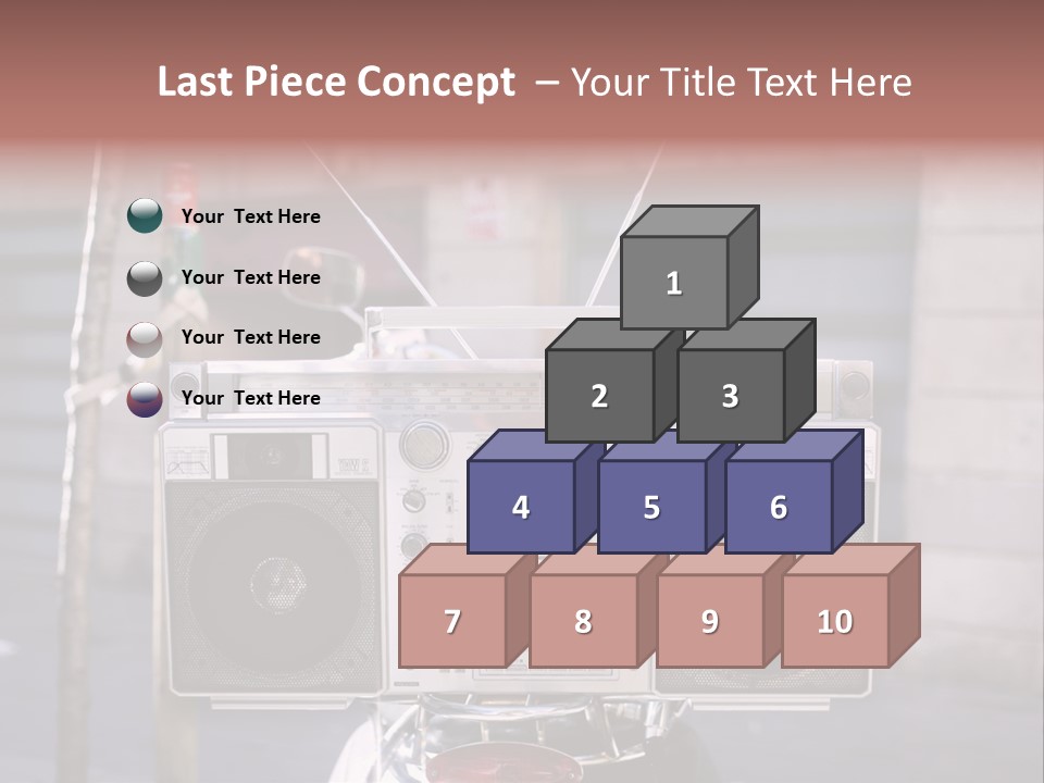 Dance Music Boombox Cool PowerPoint Template