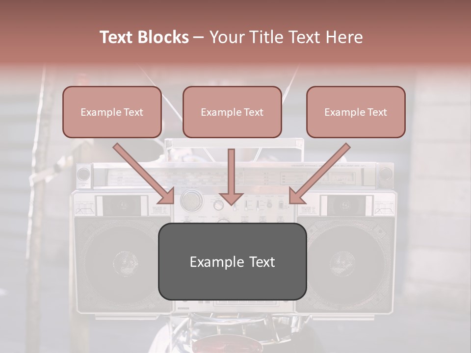 Dance Music Boombox Cool PowerPoint Template