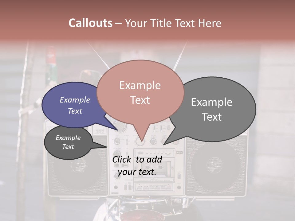 Dance Music Boombox Cool PowerPoint Template