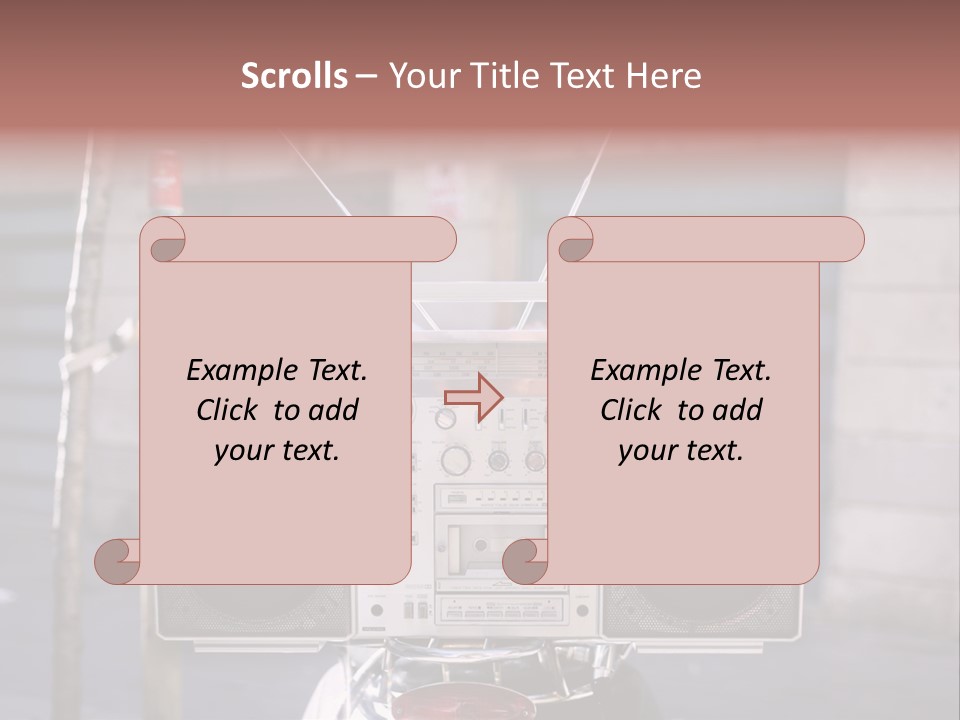 Dance Music Boombox Cool PowerPoint Template