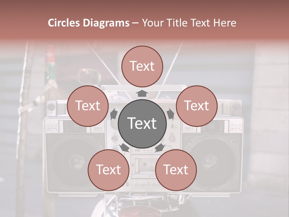 Dance Music Boombox Cool PowerPoint Template