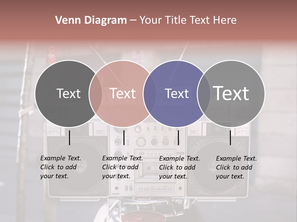 Dance Music Boombox Cool PowerPoint Template