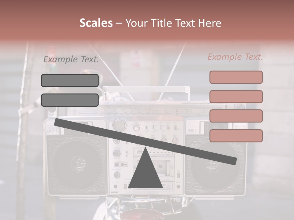 Dance Music Boombox Cool PowerPoint Template