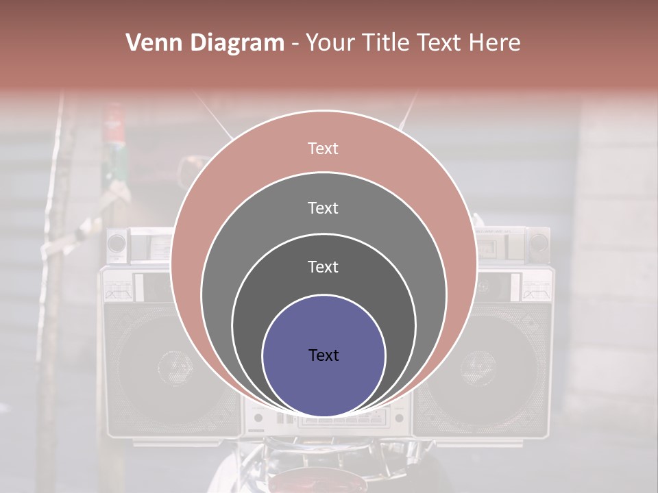 Dance Music Boombox Cool PowerPoint Template