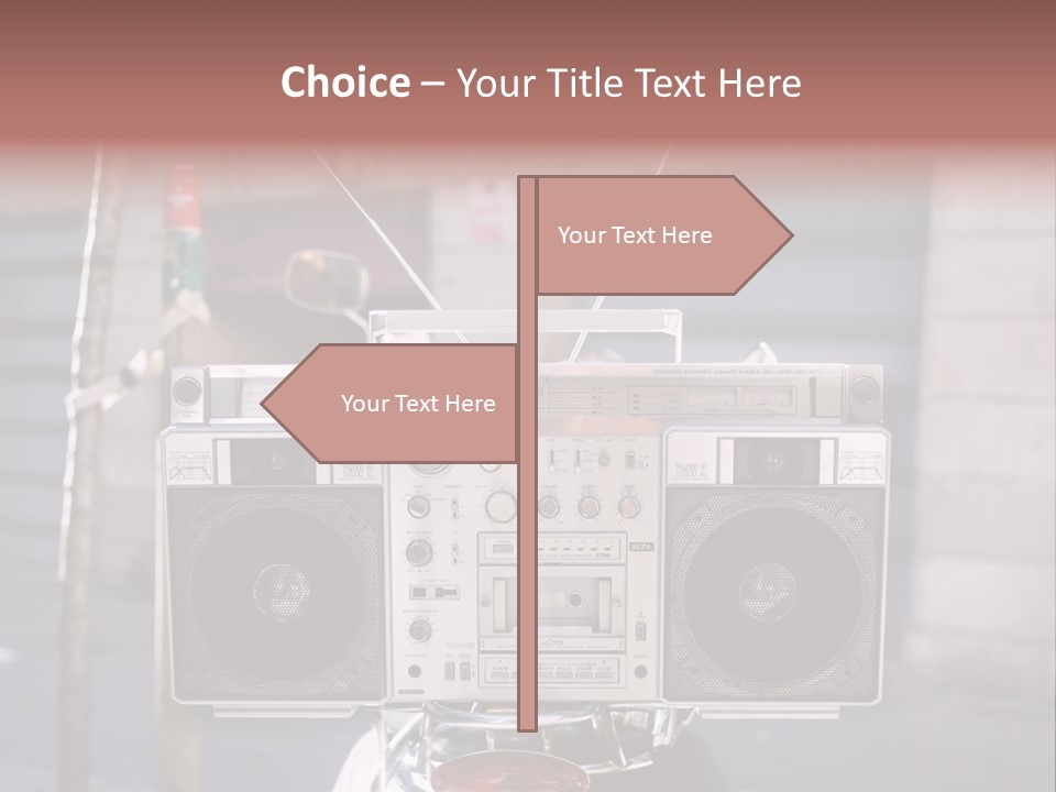 Dance Music Boombox Cool PowerPoint Template
