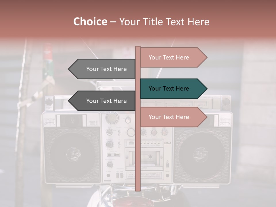Dance Music Boombox Cool PowerPoint Template