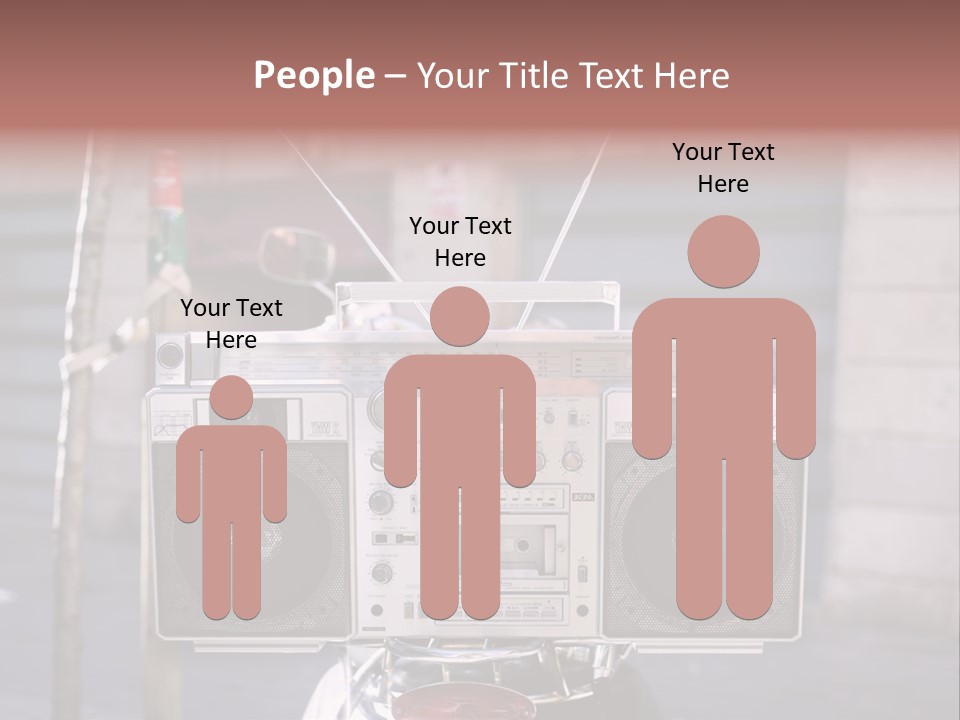 Dance Music Boombox Cool PowerPoint Template