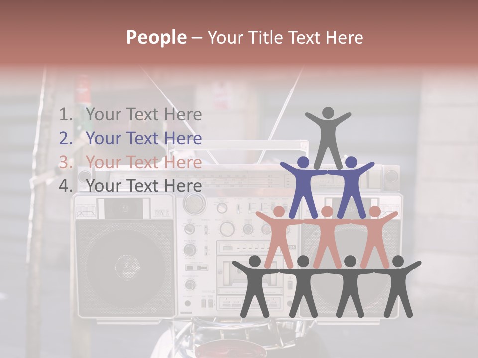 Dance Music Boombox Cool PowerPoint Template