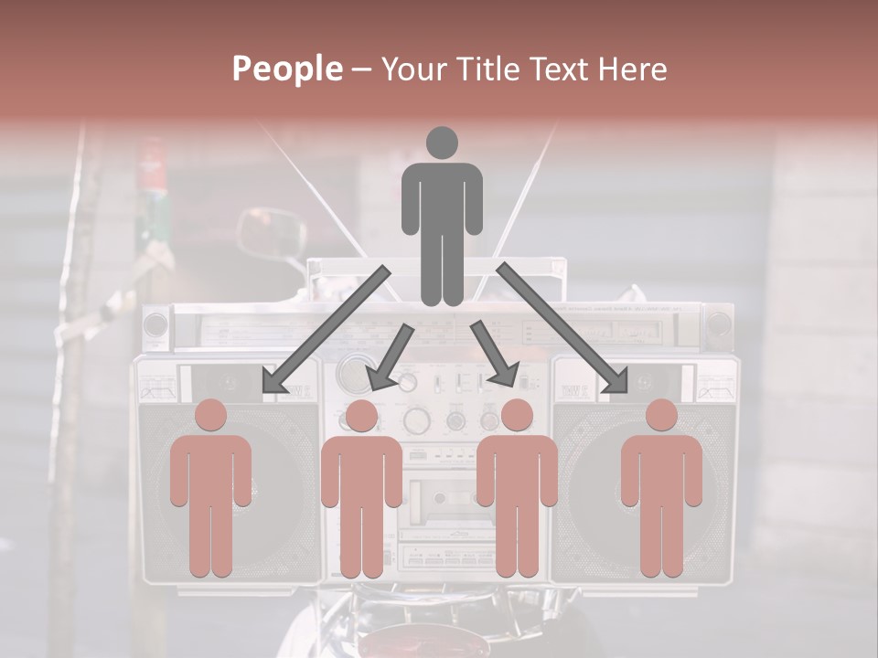 Dance Music Boombox Cool PowerPoint Template