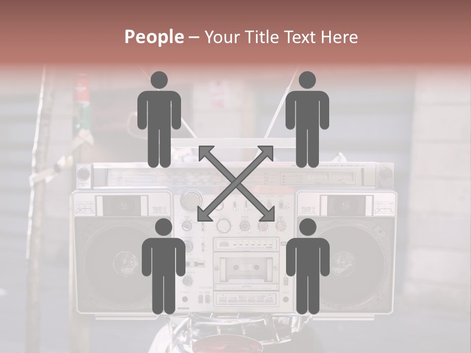 Dance Music Boombox Cool PowerPoint Template