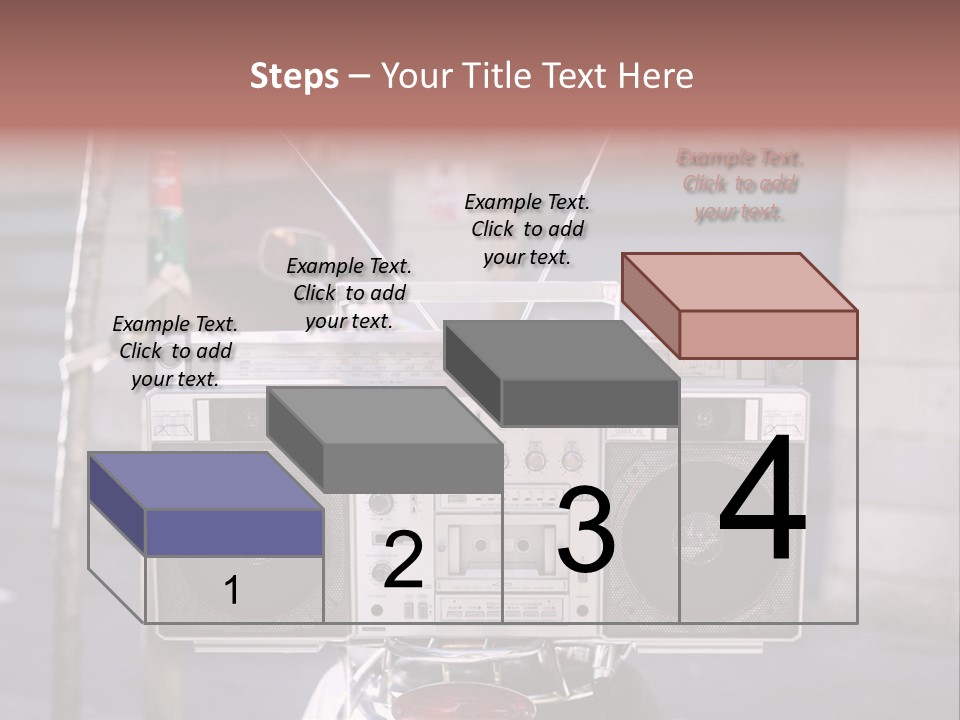 Dance Music Boombox Cool PowerPoint Template
