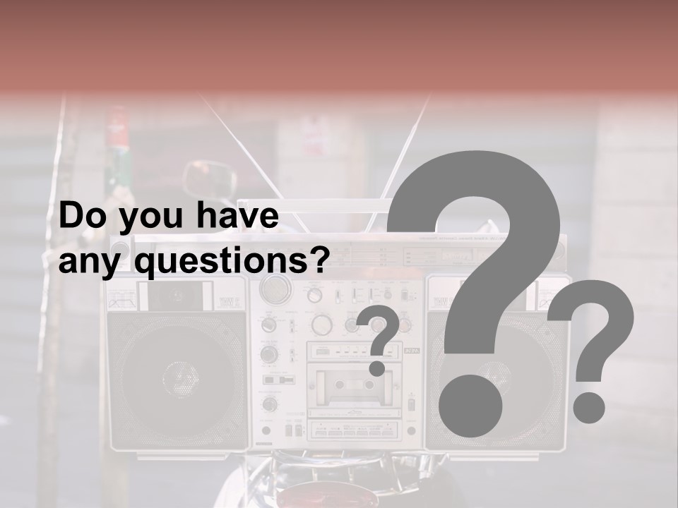 Dance Music Boombox Cool PowerPoint Template