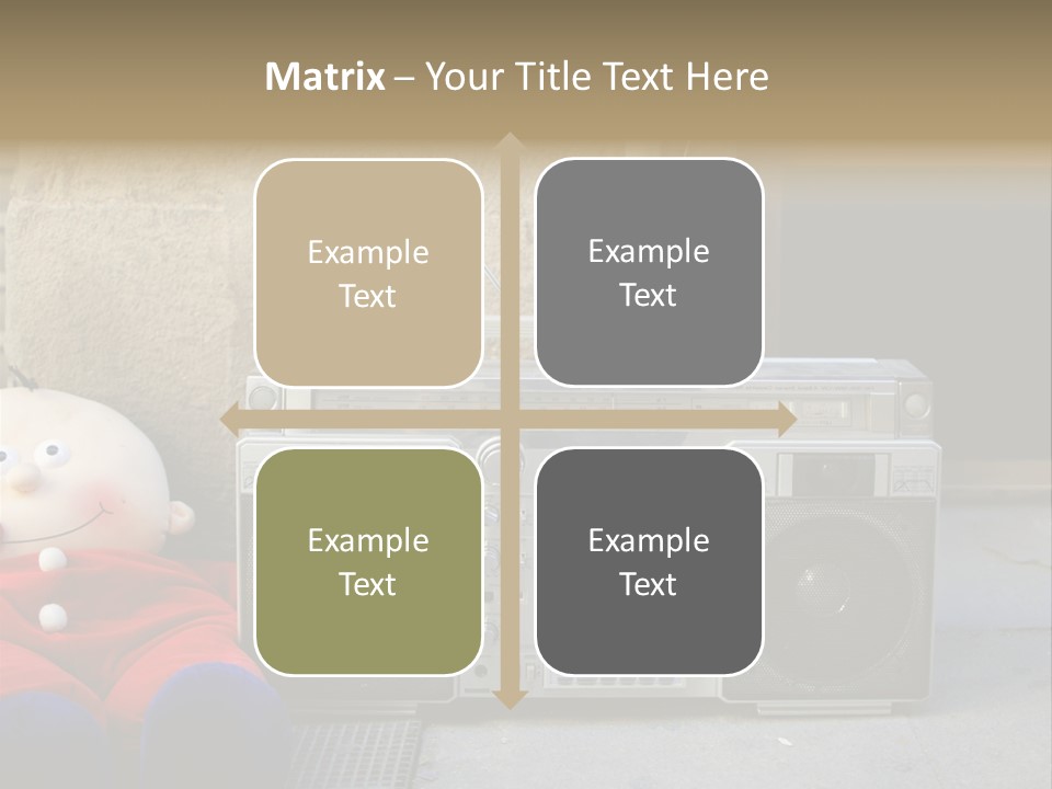 Listen Boombox Clubbing PowerPoint Template