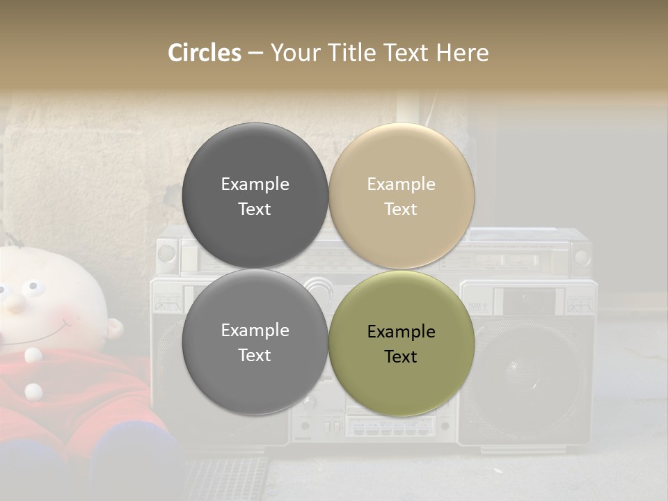 Listen Boombox Clubbing PowerPoint Template