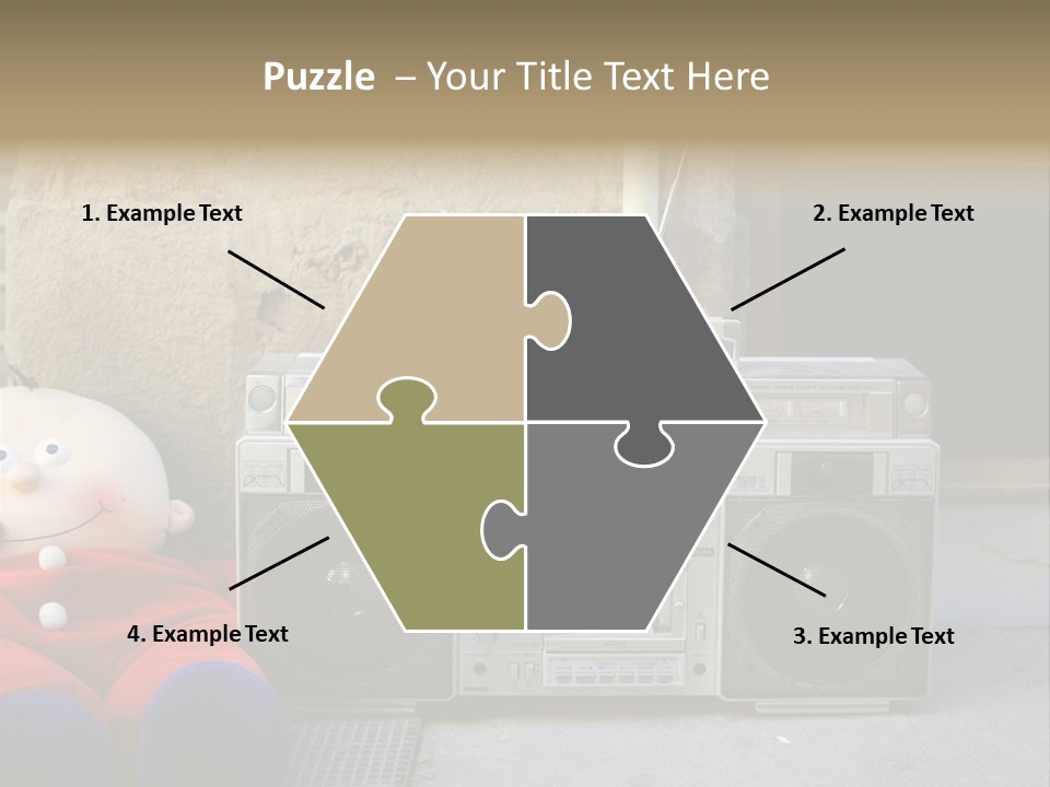 Listen Boombox Clubbing PowerPoint Template