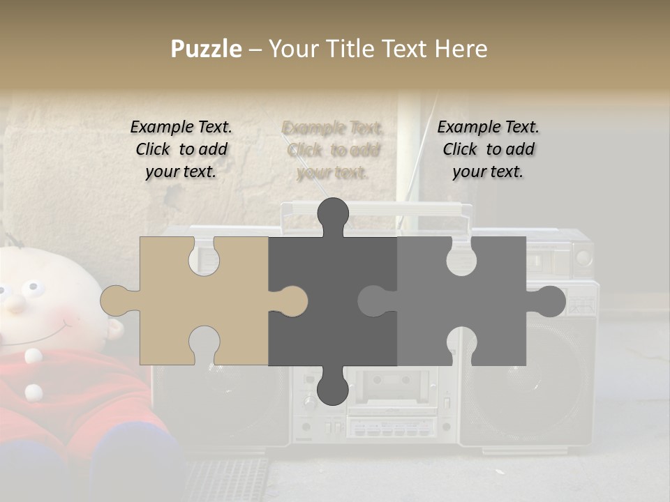 Listen Boombox Clubbing PowerPoint Template