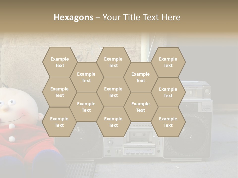 Listen Boombox Clubbing PowerPoint Template