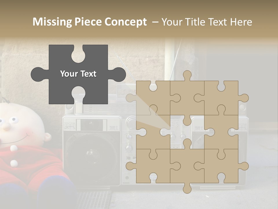 Listen Boombox Clubbing PowerPoint Template