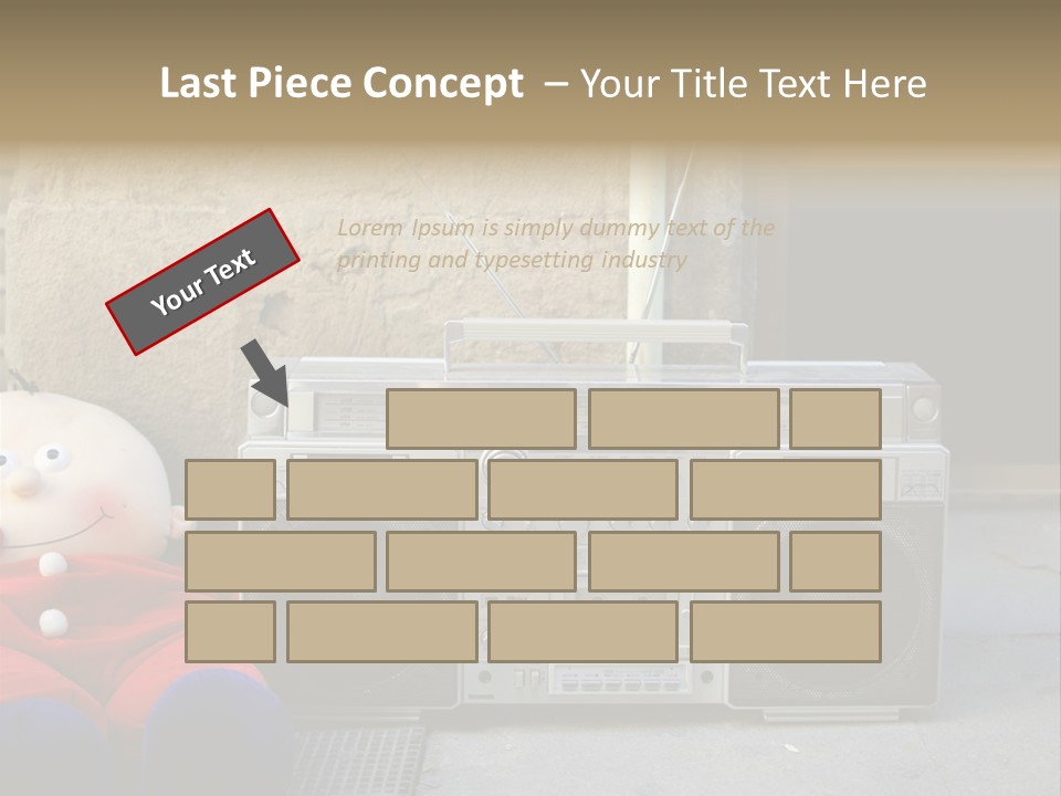 Listen Boombox Clubbing PowerPoint Template